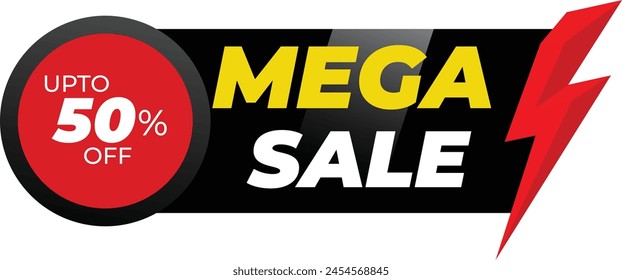 Sale banner template design, Super Sale, end of season special offer banner.  Special offer mega sale banner template,  Super Discount Offer, promotion for social media vector illustration. 