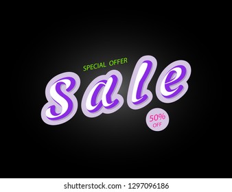 Sale banner template design. Trendy big banner for your design. Special offer. Sale big banner. Eps10