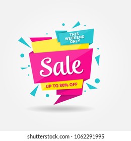 Sale Banner Template Design. Vector Illustration