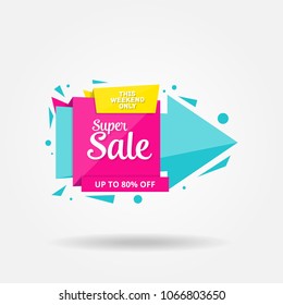 Sale Banner Template Design. Vector Illustration