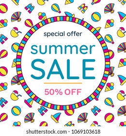 Sale banner template design. Vector illustration