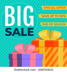 Sale banner template design. Vector illustration