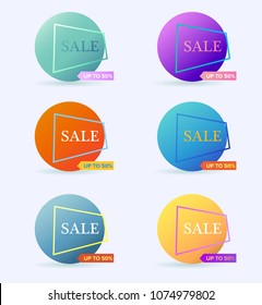 Sale banner template design. Vector illustration.