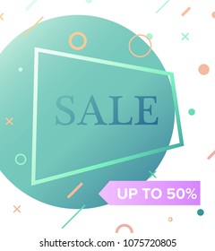 Sale banner template design. Vector illustration.