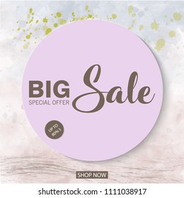 Sale banner template design. Vector illustration. background