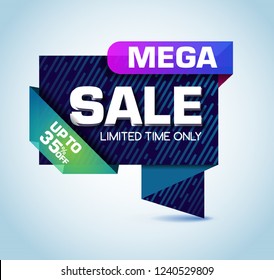 Sale Banner Template Design. Vector Illustration. 