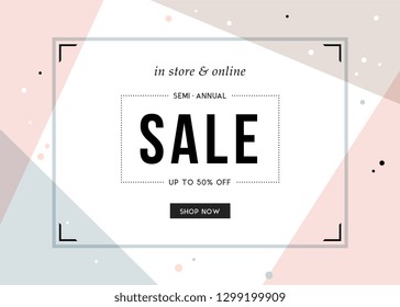 Sale banner template design. Vector illustration.