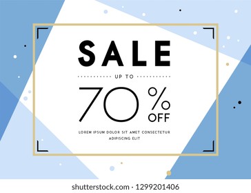 Sale banner template design. Vector illustration.