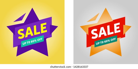 Sale banner template design. vector