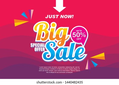 Sale banner template design. Vector illustration.EPS 10