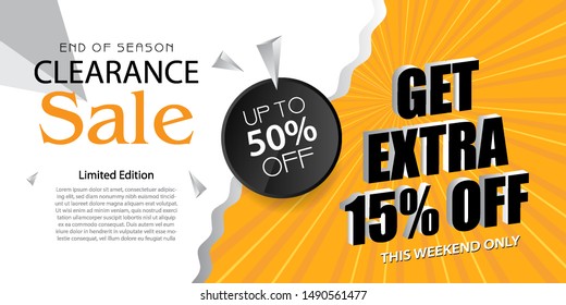 Sale banner template design. Vector illustration