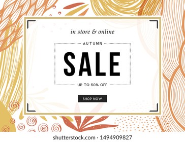 Sale banner template design. Vector illustration.