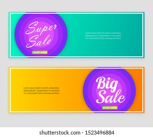 sale banner template design. Vector abstract