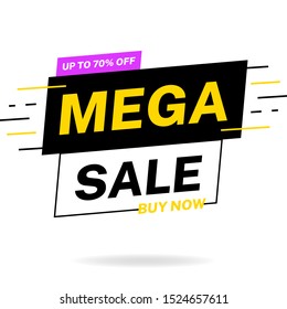 Sale banner template design, vector illustration