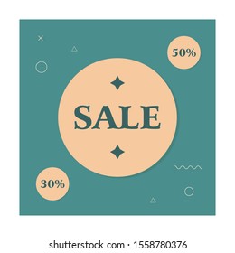 Sale banner template design. vector illustration