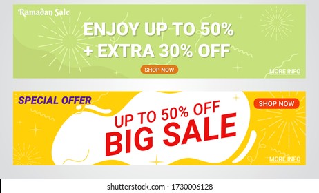 SALE BANNER TEMPLATE DESIGN VECTOR. BIG SALE BANNER. FOR WEB, PRINT.