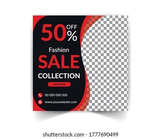 Vector de diseño de plantilla de banner de venta.