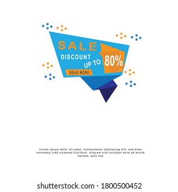 Sale banner template design. Vector illustration