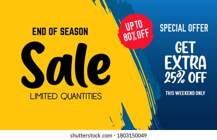 Sale banner template design Vector