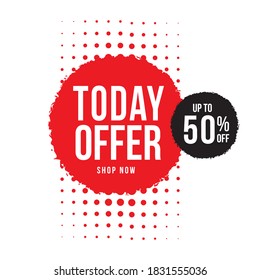 Sale banner template design, Vector illustration.