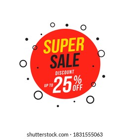 Sale banner template design, Vector illustration.