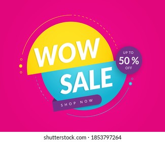sale banner template design. Vector illustration.