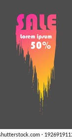 Sale banner template design. Vector bright modern isolated illustration.