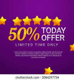 Sale banner template design. vector illustration