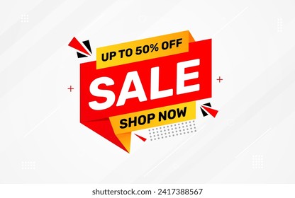 Sale banner template design vector illustration, Special offer sale tag,  sale offer banner. Sale Discount template for marketing promotion, retail, store, shop, online store, or website.