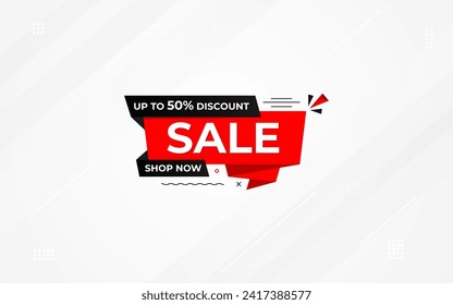 Sale banner template design vector illustration, Special offer sale tag,  sale offer banner. Sale Discount template for marketing promotion, retail, store, shop, online store, or website.