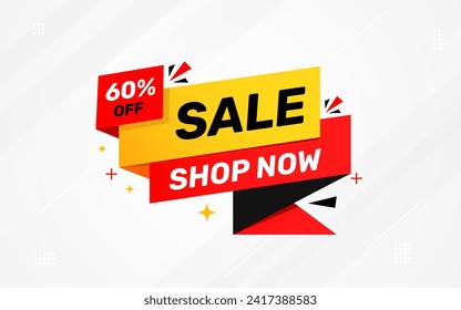 Sale banner template design vector illustration, Special offer sale tag,  sale offer banner. Sale Discount template for marketing promotion, retail, store, shop, online store, or website.