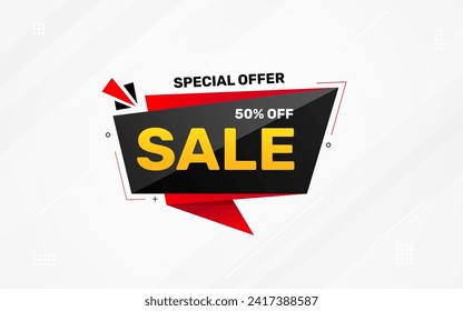 Sale banner template design vector illustration, Special offer sale tag,  sale offer banner. Sale Discount template for marketing promotion, retail, store, shop, online store, or website.