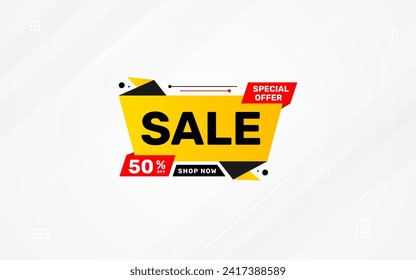 Sale banner template design vector illustration, Special offer sale tag,  sale offer banner. Sale Discount template for marketing promotion, retail, store, shop, online store, or website.