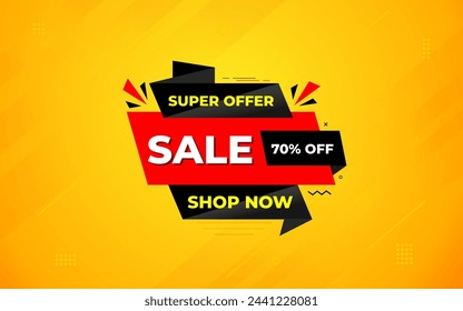 Sale banner template design vector illustration, Special offer sale tag, sale offer banner. Sale Discount template for marketing promotion, retail, store, shop, online store, or website.