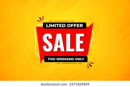 Sale banner template design vector illustration, Special offer sale tag,  sale offer banner. Sale Discount template for marketing promotion, retail, store, shop, online store, or website.