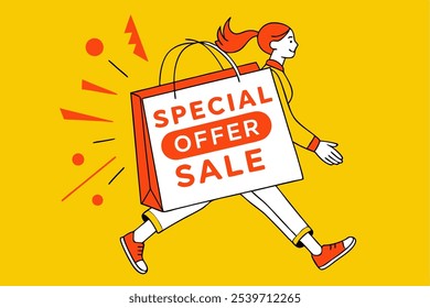 Sale banner template design vector illustration, Special offer sale tag, sale offer banner. Sale Discount template for marketing promotion, retail, store, shop, online store, or website.
