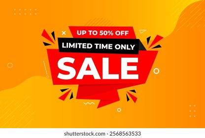 Sale banner template design vector illustration, Special offer sale tag, sale offer banner. Sale Discount template for marketing promotion, retail, store, shop, online store, or website.