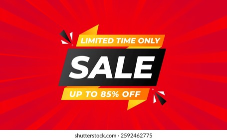 Sale banner template design vector illustration, Special offer sale tag, sale offer banner. Sale Discount template for marketing promotion, retail, store, shop, online store, or website.