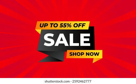 Sale banner template design vector illustration, Special offer sale tag, sale offer banner. Sale Discount template for marketing promotion, retail, store, shop, online store, or website.