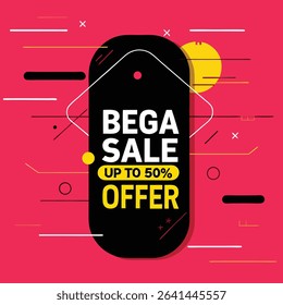 Sale banner template design vector illustration, Special offer sale tag,  sale offer banner. Sale Discount template for marketing promotion, retail, store, shop, online store, or website.