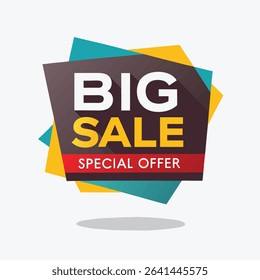 Sale banner template design vector illustration, Special offer sale tag,  sale offer banner. Sale Discount template for marketing promotion, retail, store, shop, online store, or website.