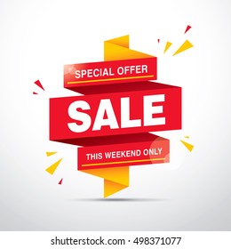 Diseño de plantilla de banner de venta. Icono del vector
