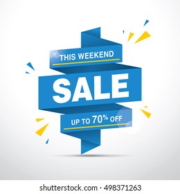Diseño de plantilla de banner de venta. Icono del vector