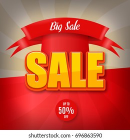 Sale banner template design. Vector illustration