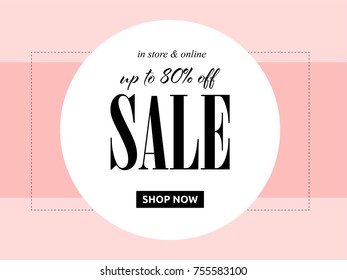 Sale banner template design. Vector illustration.