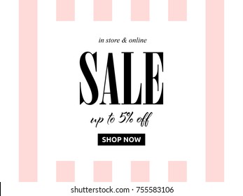 Sale banner template design. Vector illustration.