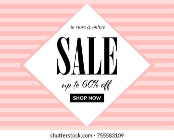 Sale banner template design. Vector illustration.