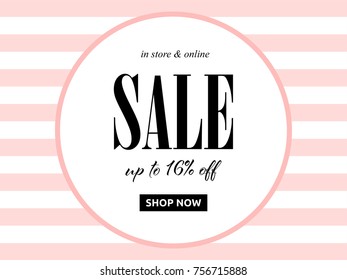 Sale banner template design. Vector illustration.