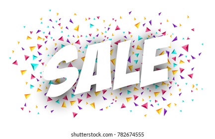 Sale banner template design. Vector illustration