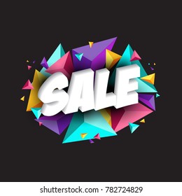 Sale banner template design. Vector illustration